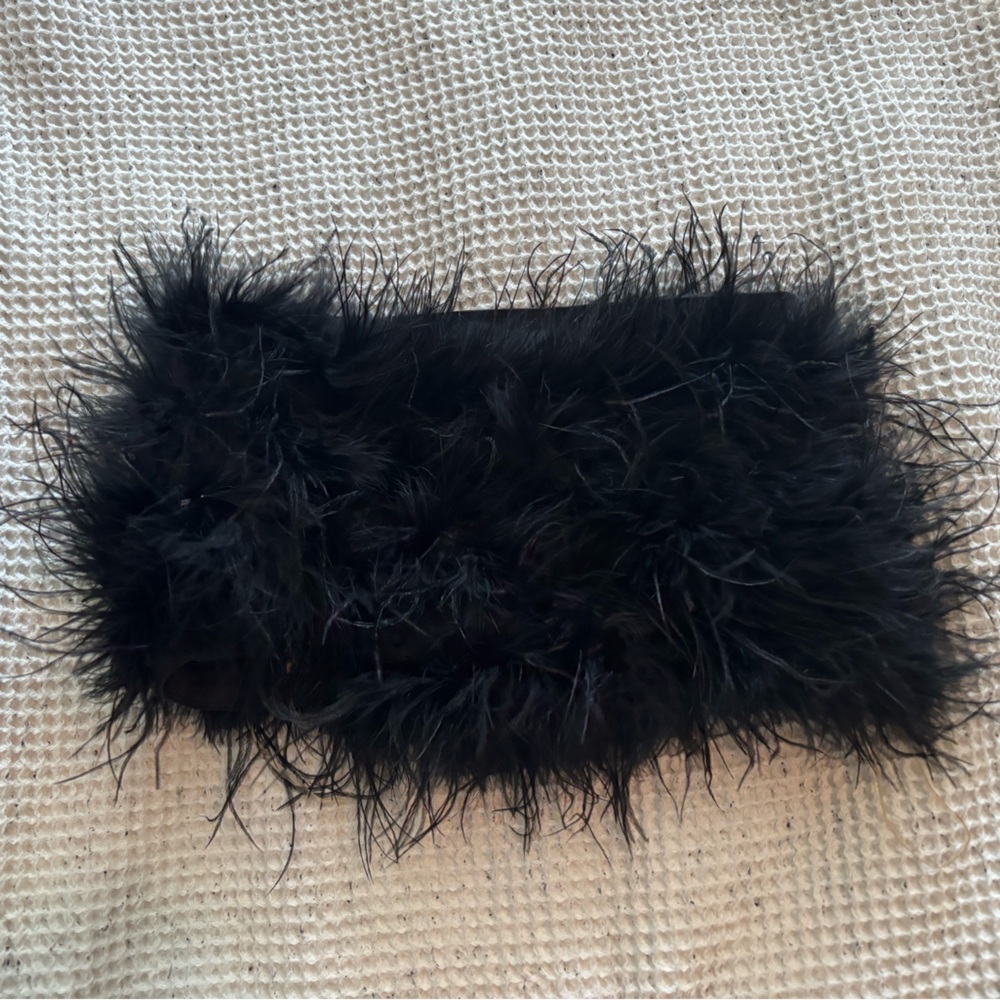 Altar'd State Black Phone Case with Fluffy Pom-Pom